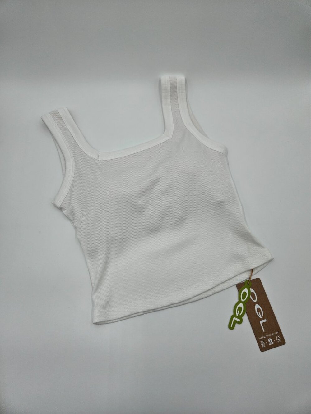 STEAL!!🔥NWT OGL Square Open-Back Brami Cropped Tank Top | White | Size Small
